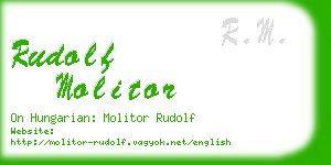 rudolf molitor business card